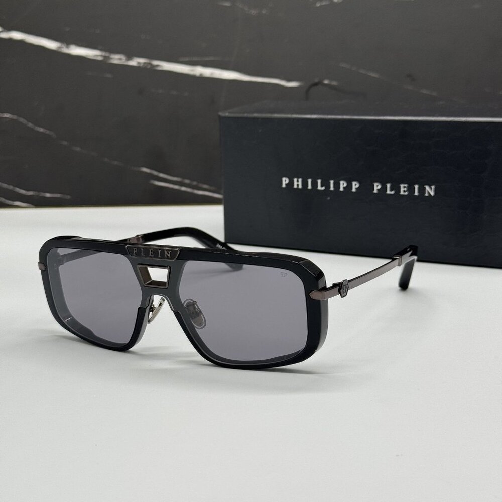 NEW PHILIPP PLEIN SPP008M 700X BLACK MEN SUNGLASSES